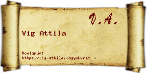 Vig Attila névjegykártya